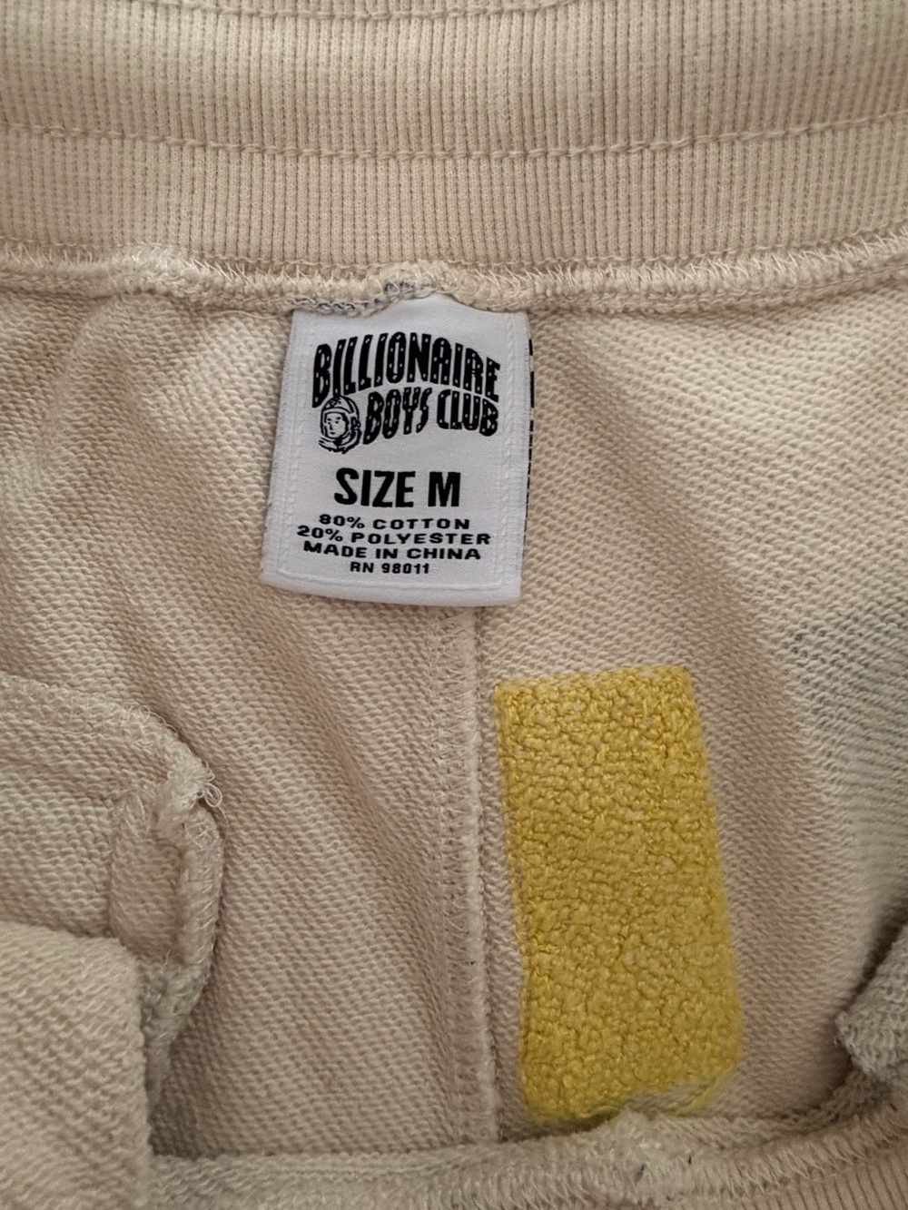 Billionaire Boys Club (BBC) "Star Dust" Joggers in "Buttercream" colorway. - Picture 8 of 8